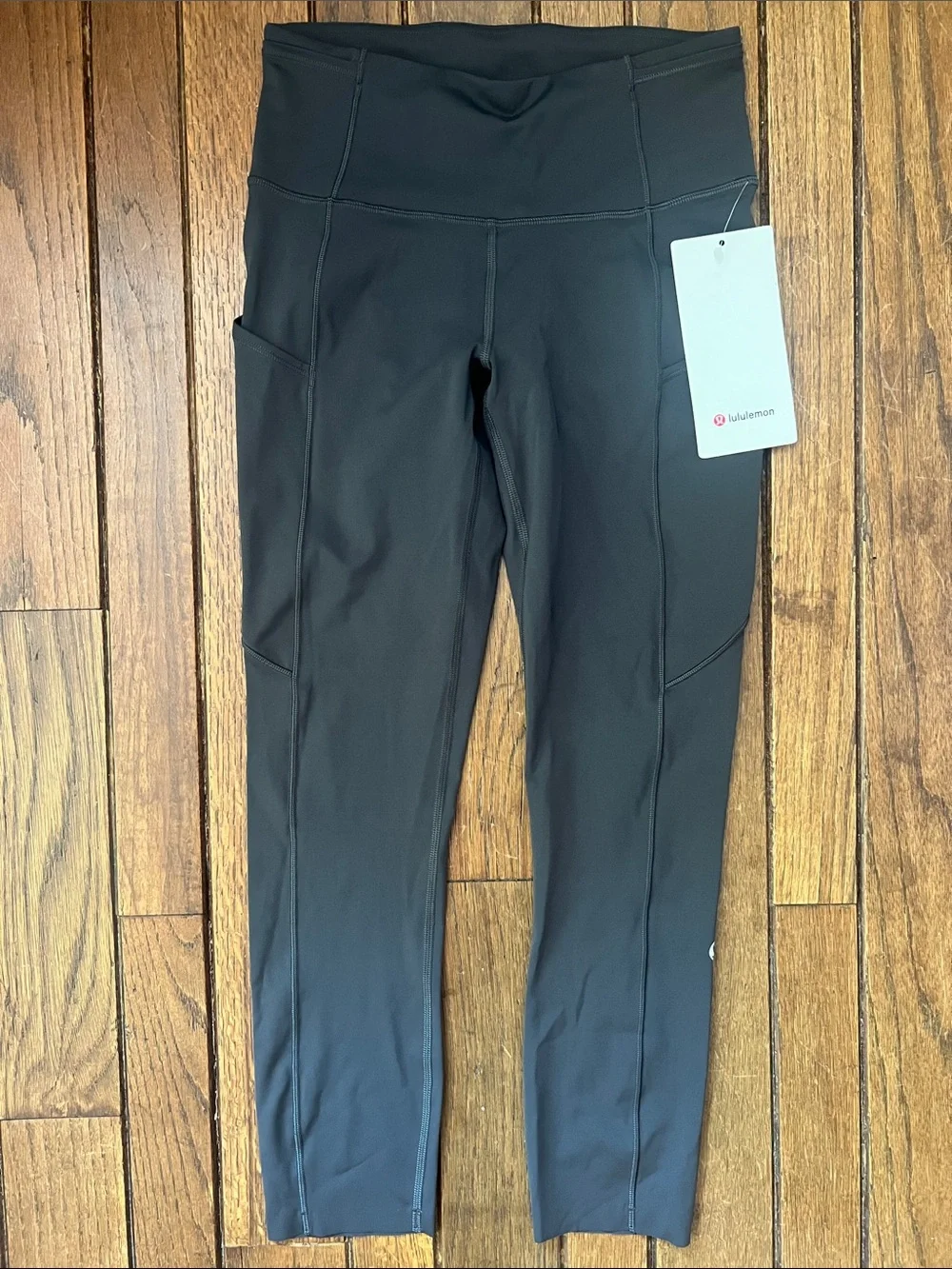 Lululemon Graphite Grey Fast and Free HR Crop 23